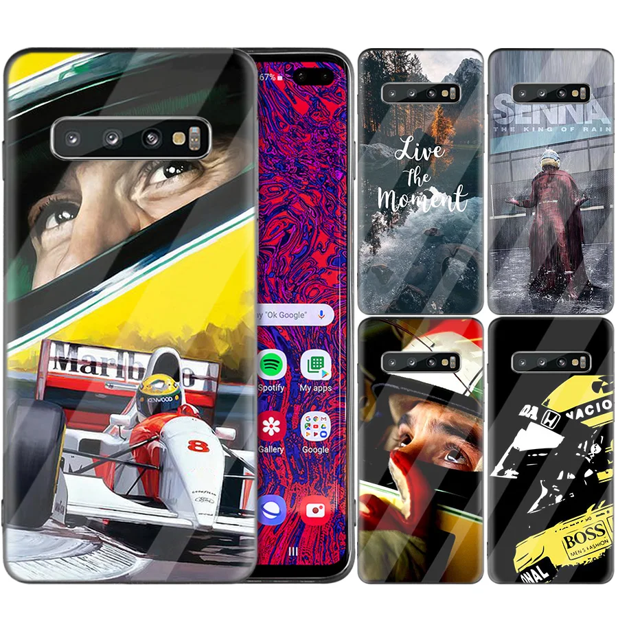 

Ayrton Senna Pattern Silicone Case for Samsung Galaxy S10 5G S10e S9 S8 Plus Note 9 10 105G Plus A50 A30 A70 Tempered Glass Case