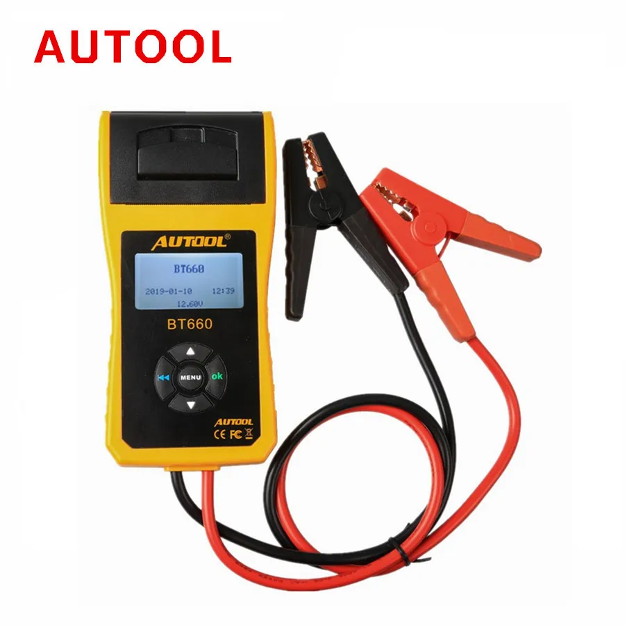 

AUTOOL BT660 Car Battery Tester With Built-in Printer 12V Battery Analyzer Multilanguage