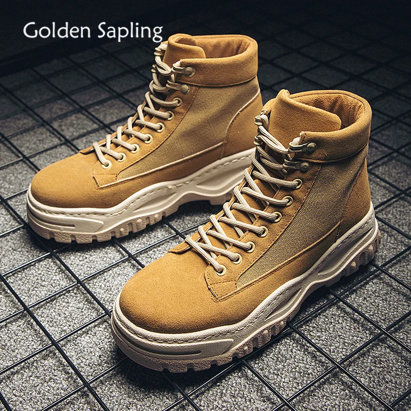 

Golden Sapling Tactical Boots Military Men Hiking Shoes Soft Rubber Hunting Boot Man Sneakers Breathable Top Men's Outdoor Shoes