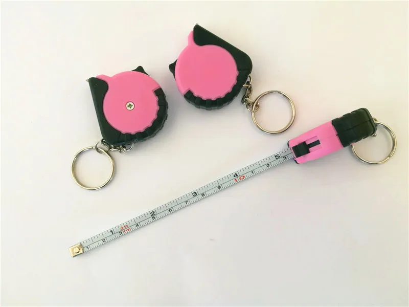 

Mainpoint 1Pcs New Pink Mini Tape Measure Plastic Portable 1m Retractable Ruler Centimeter/Inch Tape Measure