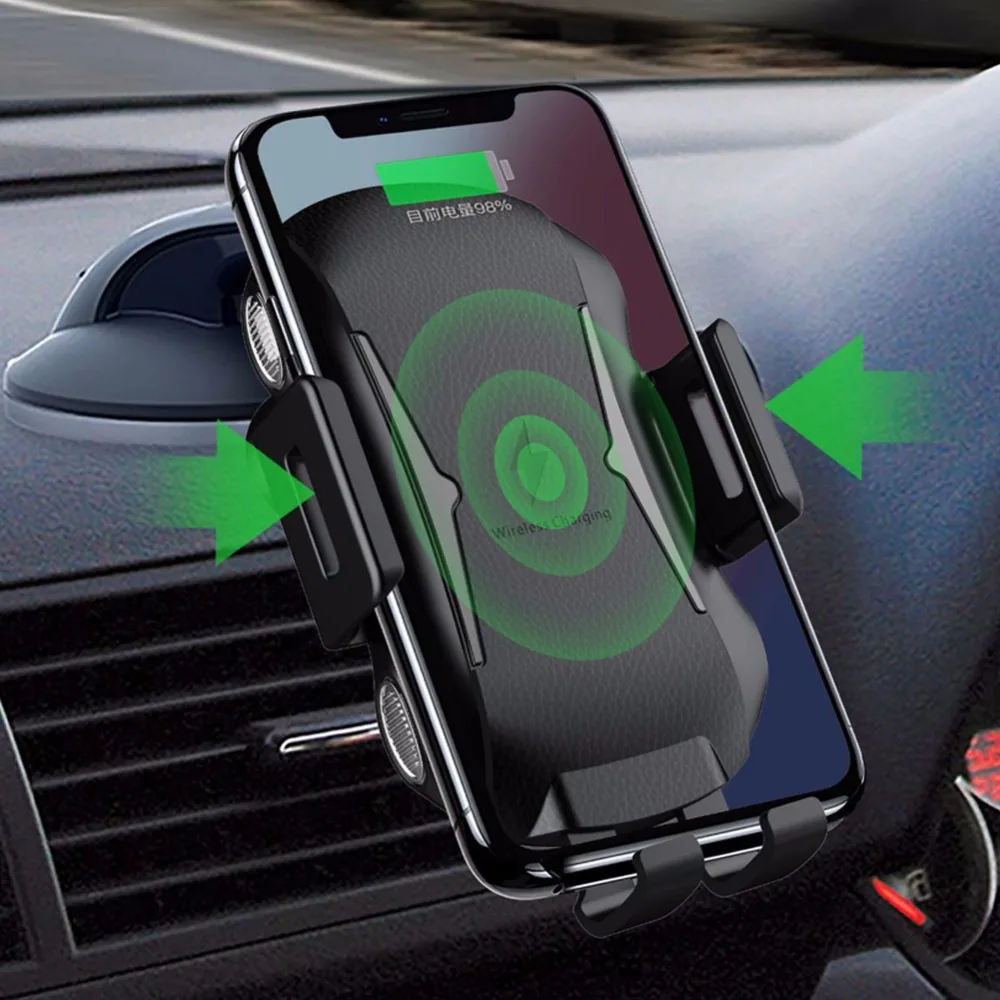 

AZiMiYO Car Wireless charger 10W for iPhone XS Max X 8 Automatic sensor wireless fast charger for Samsung S9 + S8 Note8 S7 S6