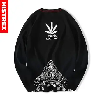 

HISTREX Streetwear Men T Shirt Long Sleeve T-shirts For Man Culture Top Tee Casual 100 Cotton O Neck Plus Size 3XL 4XL TS1I5Y#