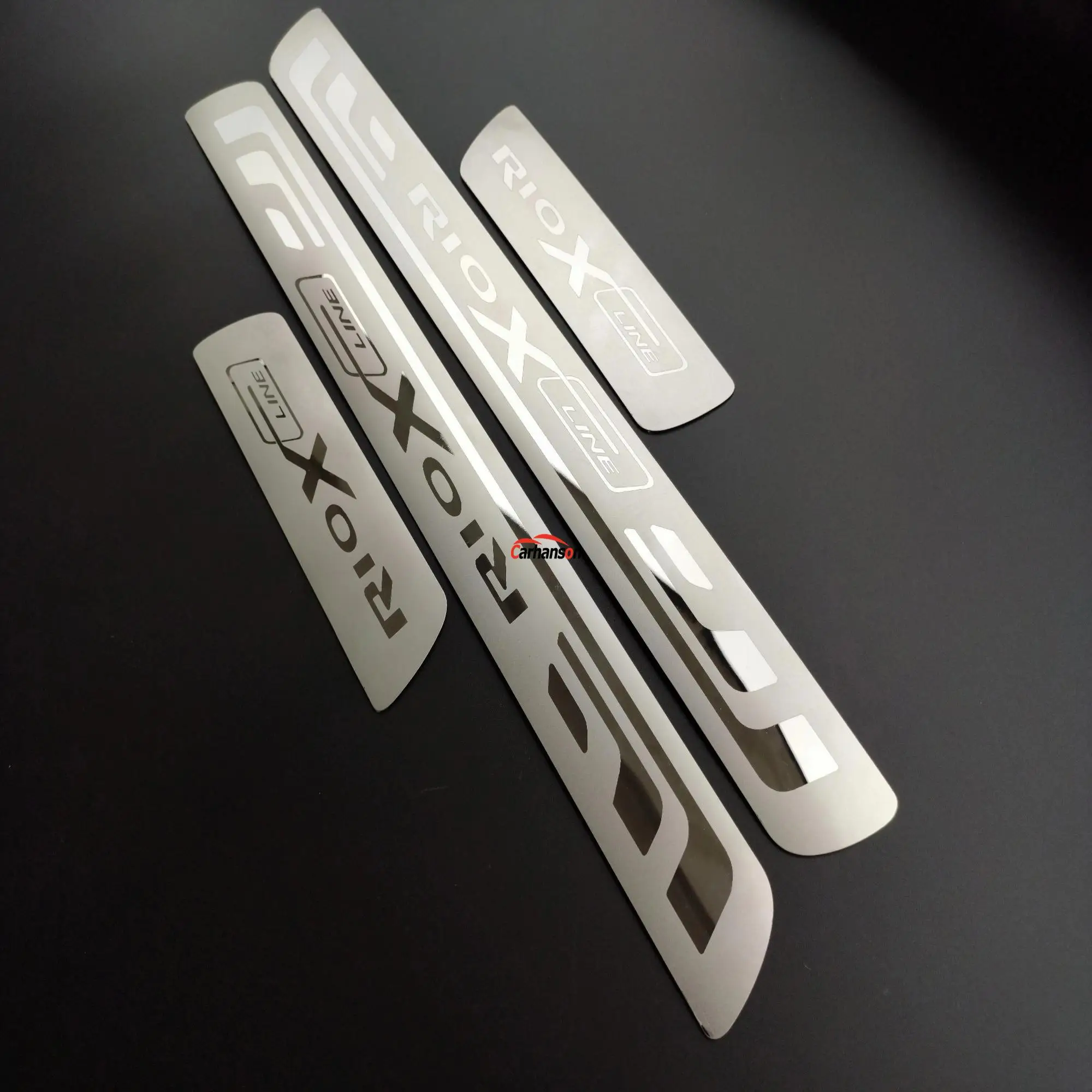 Car Styling Accessories For Kia Rio 3 4 5 X Line Door Sill Threshold Scuff Pedal Protector Stainless Steel Trim  2015 2017 2021