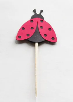 

Ladybug Cupcake Toppers baby shower wedding party food picks toothpicks decor