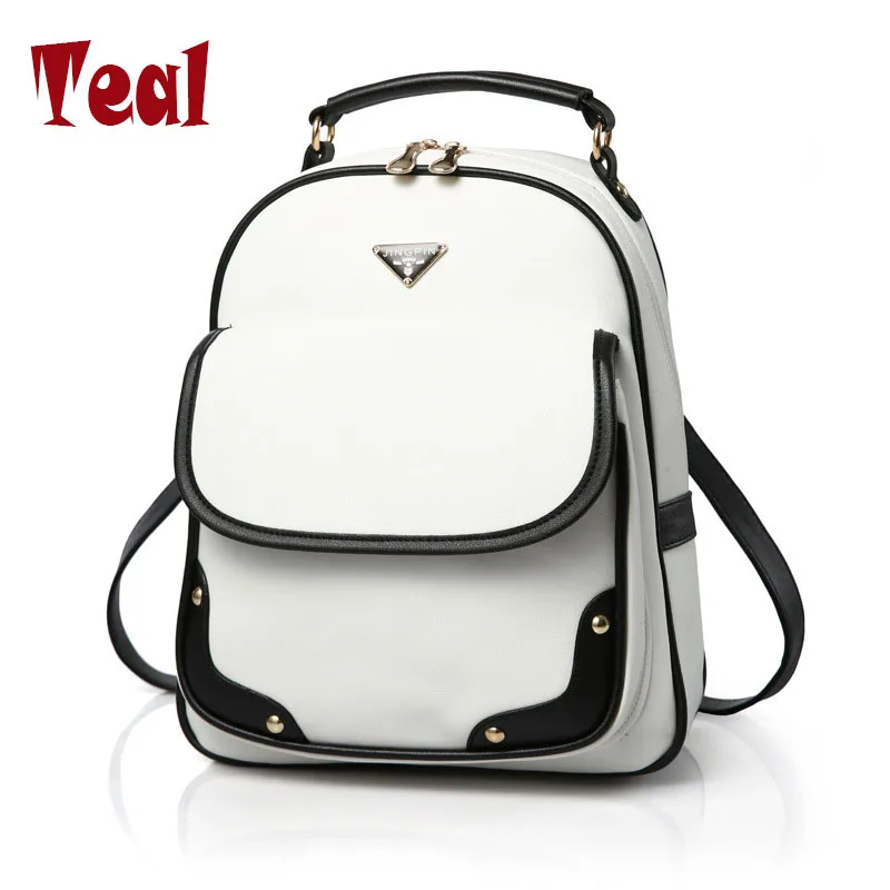 2017 fashion Women Backpack High Quality PU Leather Mochila Escolar School Bags For Teenagers Girls Top
