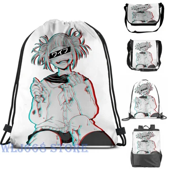 

Funny graphic print shoulder Bags women Toga Himiko the crazy villain waifu v3 Single shoulder backpack travel for men Gym Bag