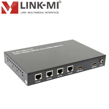 

LINK-MI SPE104 1x4 HDMI Splitter Over Single Cat5e/6 cable 50M transmit with IR Support 3D 1080P DIP switch for EDID setting