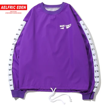 

Aelfric Eden Color Block Side Striped Long Sleeve Hoodie Men Women 2018 Hip Hop Casual Sweatshirt Streetwear Male Hoodies KJ111