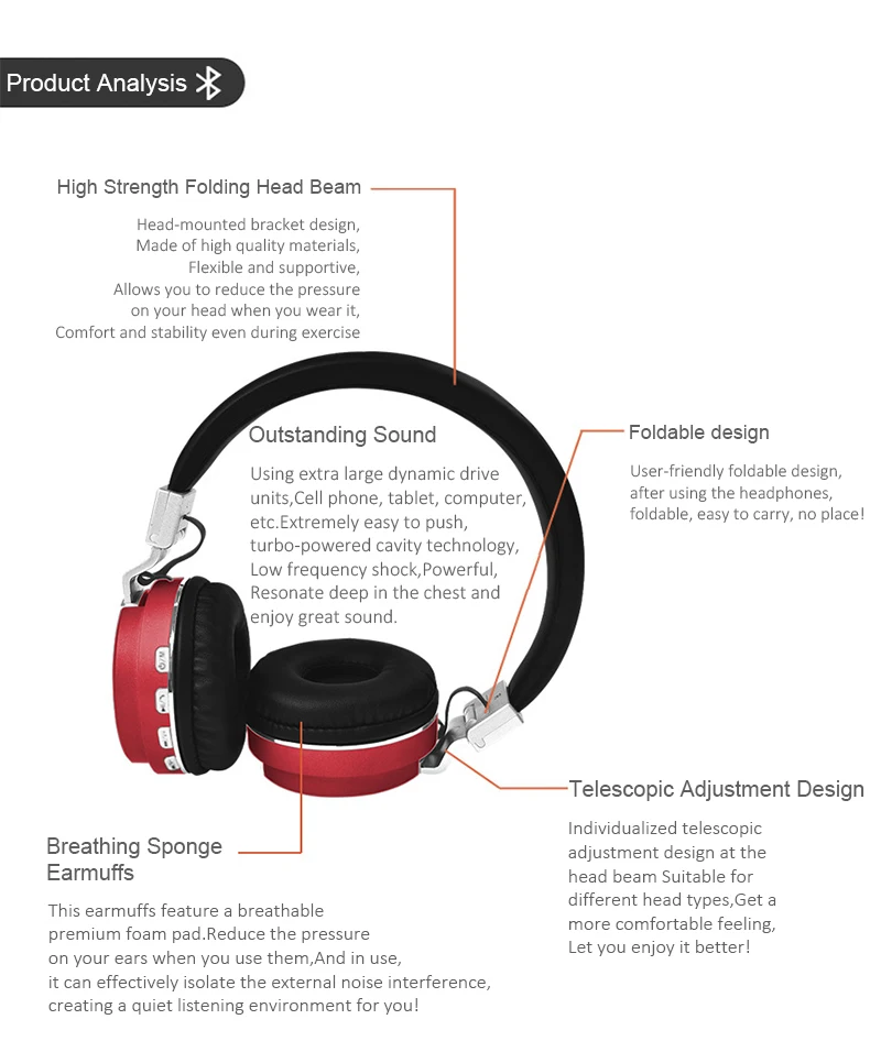 Складная система голосовой беспроводной связи Bluetooth стерео Беспроводной наушники шлем аудио 3,5 мм гарнитура Беспроводные наушники для компьютера ПК чехол для телефона