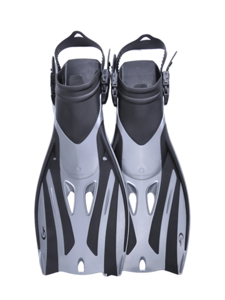 

silver cool High quality open heel adjustable diving fins
