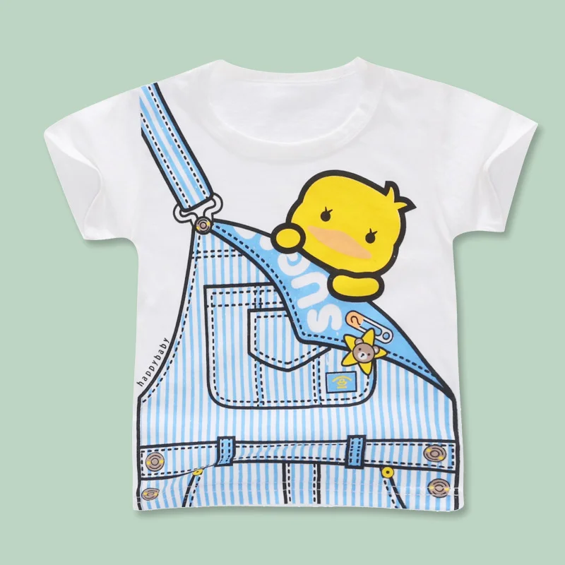 Летняя футболка для маленьких девочек; От 0 до 6 лет для малышей; хлопковые футболки с принтом на день рождения для мальчиков; детская одежда; Одежда для мальчиков - Color: DX001-14-W