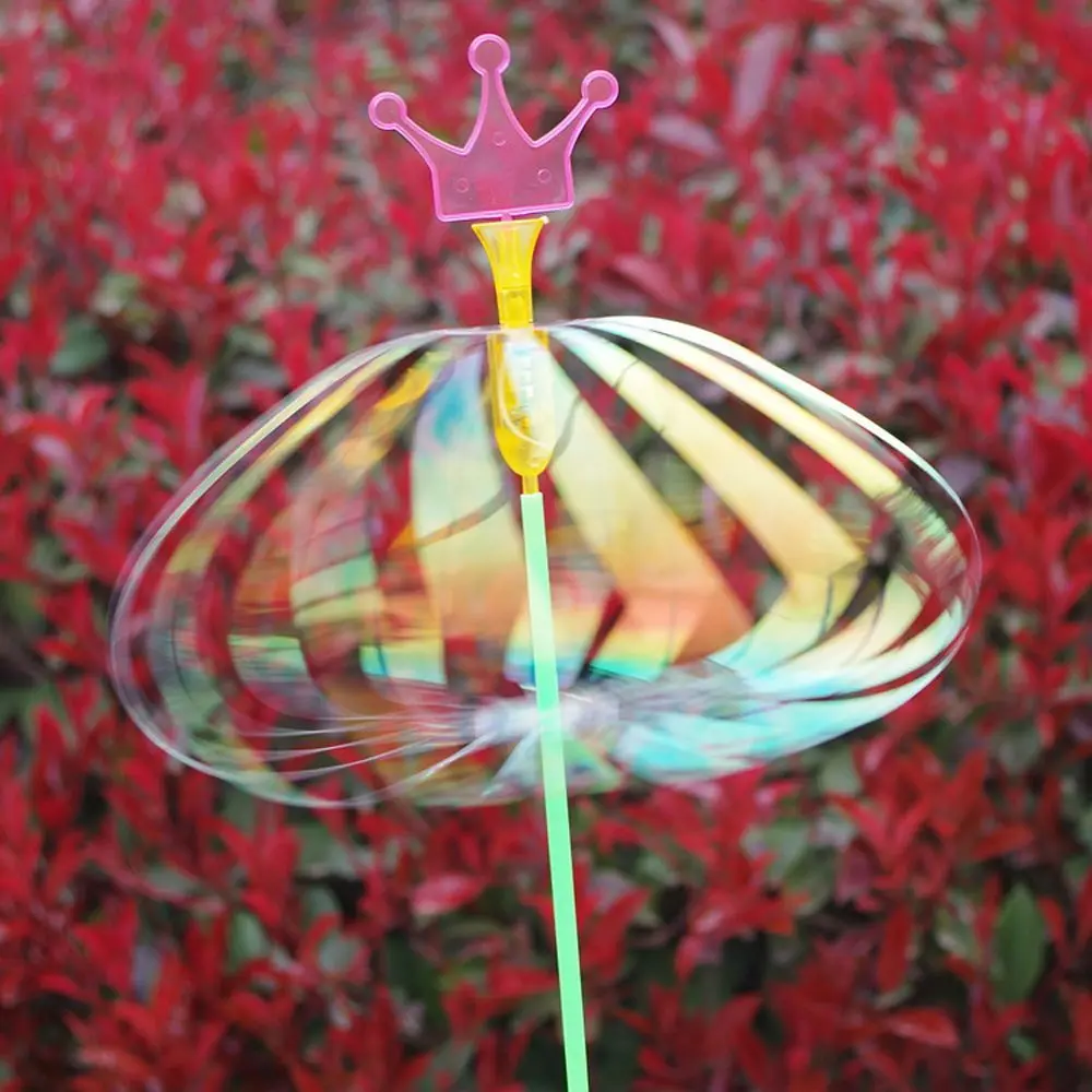 

1 Pcs LED Rainbow Magic Stick Wand Spinning Ribbon Bubble Flower Kids Toys Tricks Shining Decorate Party Wedding Magic Wand