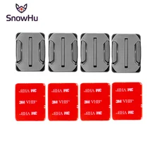 SnowHu for gopro accessories Curved Surface Base 4 x Curved mount 3M VHB Adhesive Sticky for Go Pro Hero 7 6 5 4 xiaomi yi GP11 SnowHu for gopro accessories Curved Surface Base 4 x Curved mount 3M VHB Adhesive Sticky for Go Pro Hero 7 6 5 4 xiaomi yi GP11