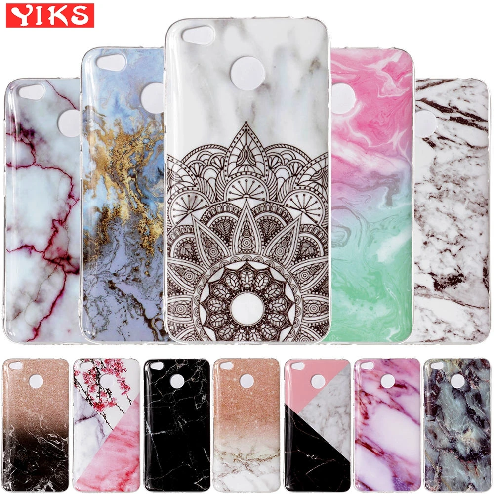 

For fundas Xiaomi Redmi 4X Case Soft Silicone Marble Floral Pattern Cover For Redmi 4x High Quality Mobie Phone Cases Shell Capa