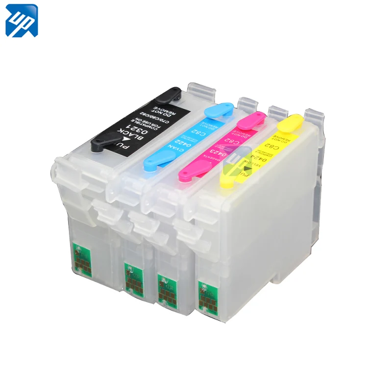Перезаправляемый картридж для epson C70 CX5400 C82 CX5100 CX5200 CX5300 T0321 T0422 T0423 T0424 | Компьютеры и