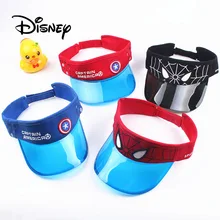 Disney Marvel Человек-паук Капитан Америка Прозрачный детский Козырек Кепка Мстители шляпа мультфильм Солнцезащитная шляпа Кепка детская шапка для маленьких мальчиков
