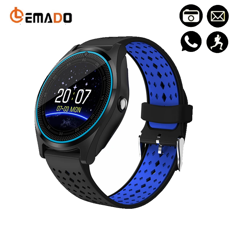 

LEMADO V9 Bluetooth Smart Watch With Camera SIM Card Smartwatch for Android Phone Wearable Devices Sports Fitness Wristwatch