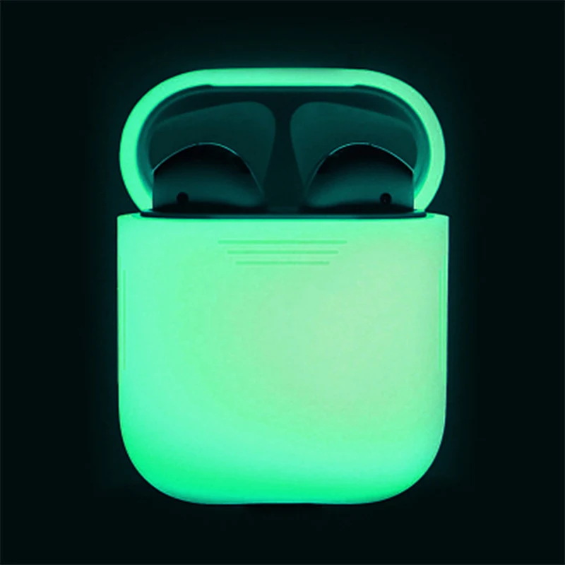 

New Noctilucence Silicone Case For Apple Airpods Air Pods Protective Cover Pouch Anti Lost Protector Sleeve Fundas Accessories
