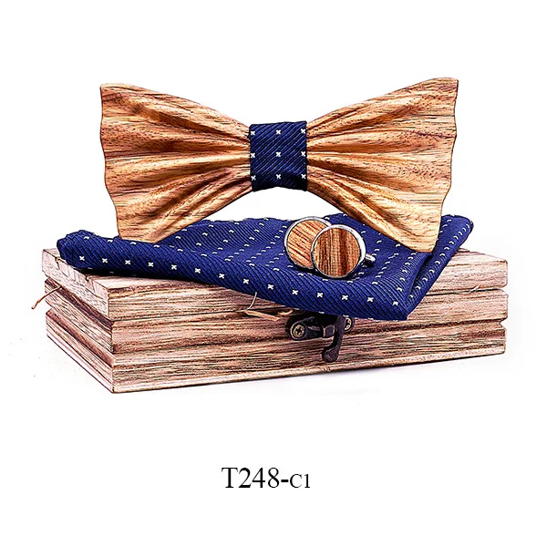 Зебра дерево ручной работы 3D деревянные галстуки-бабочки для мужчин качественный мужской галстук деревянный галстук-бабочка 3D бабочка ручной работы деревянный галстук-бабочка подарок - Цвет: T248-C1