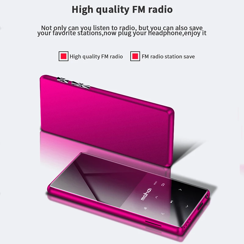 Mp3 плеер Mahdi Bluetooth 4 1 сенсорный экран Спортивная Портативная аудиосистема 8 ГБ Hi Fi с