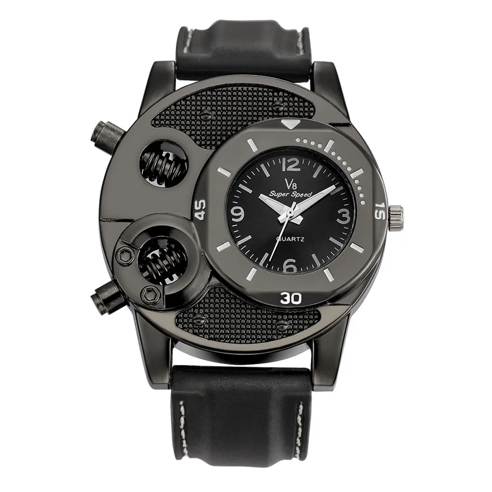 Мужские часы V8 роскошные часы модные мужские спортивные повседневные тонкие силиконовый кварцевый ремешок часы relojes para hombre