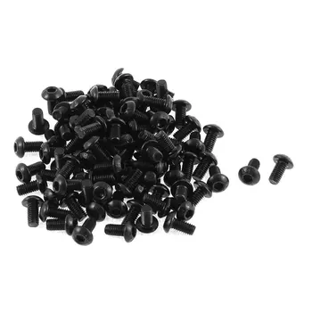 

M3x6mm Thread Button Head Hex Socket Cap Screw Bolt 100pcs