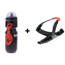 1Pcs Portable 650ml Outdoor Drink Jug Bike Bicycle Water Bottle + Holder Cage Rack For MTB bidon cycling Mountain Road Bike