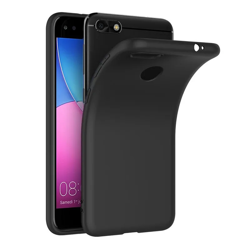 For Huawei Y6 Pro 2017 Case Huawei Y6 Pro 2017 Case Soft Silicone Back Cover Phone Case For Huawei Y6Pro 2017 funda capas Black (3)