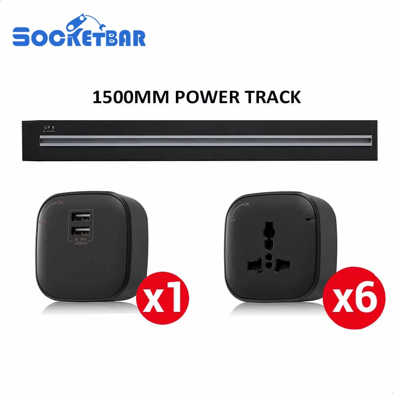 

Factory Socketbar 150cm 8000W Usb Wall Socket Stopcontact 3C 2 USB Ports Office Meeting Room