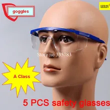 5 шт. ударопрочность очки работа защитные очки прозрачные защитные очки ветра и пыли очки Анти-туман медицинские