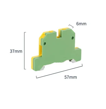 

10Pcs EK-2.5/35 Instead of Weidmuller Connector Ground Screw Connection Din Rail Terminal Blocks EK2.5/35