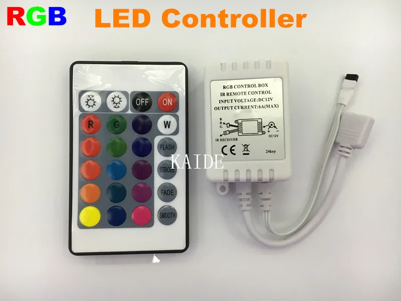 

5050 RGB controller led strip DC12V 24key infrared controller
