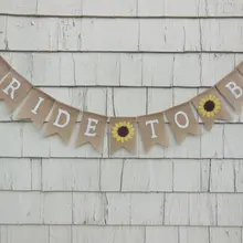 Пользовательские подсолнечника мисс Mrs Сельский свадебные мешковины баннеры enagement свадьбу душ овсянки гирлянды наряд для фотосессий знаки