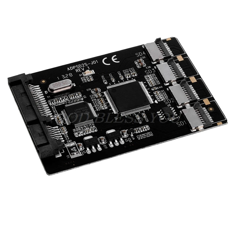 

SATA 2.5 Converter 4 Micro SD/TF Card to 22pin SATA RAID Adapter Quad TF Card