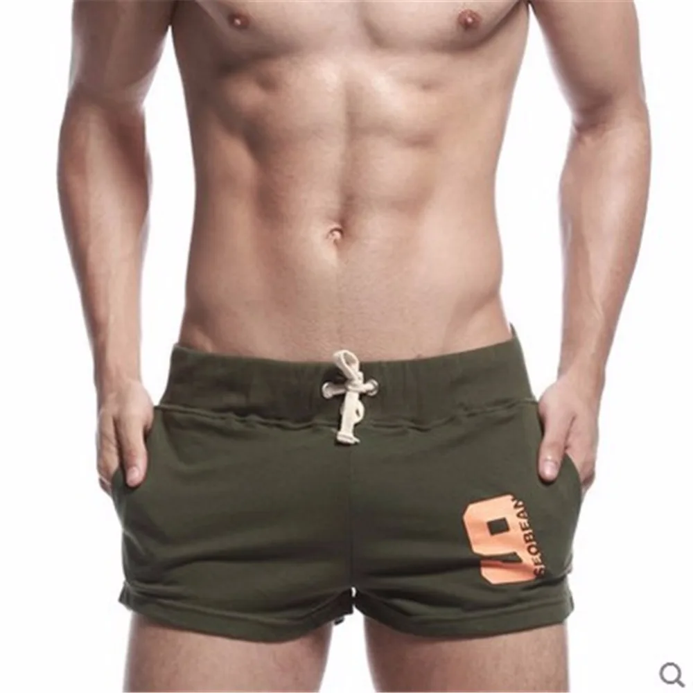Новинка, летние мужские шорты seobean, хлопковые шорты для фитнеса, бодибилдинга, короткие бермуды, Masculina