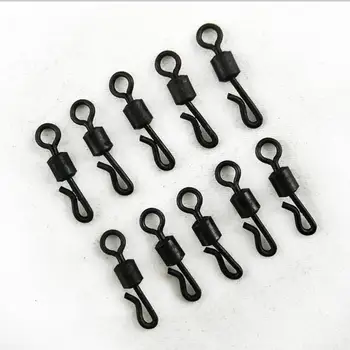 

20pcs/set Q-shaped Rolling Quick Swing Change Swivels Size 4 Snap Connectors Terminal Tackle for Solid Ring Carp Fishing Tool