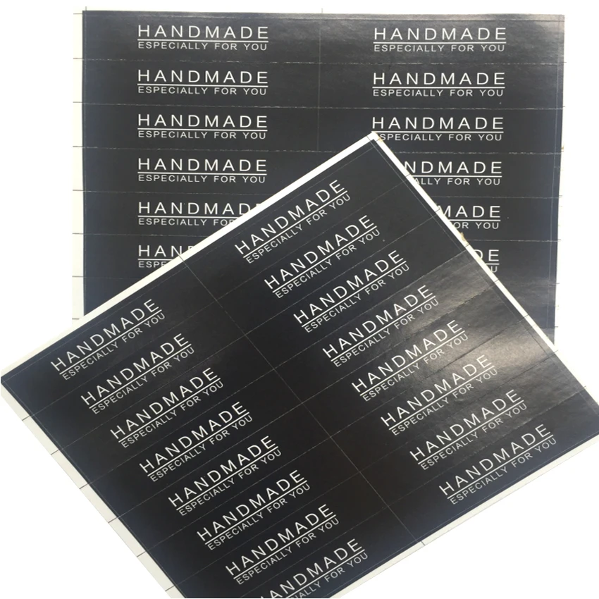 

1600Pcs/lot Handmade Long Style Black Seal Sticker Baking Sealing Stickers Seal DIY Food Decoration