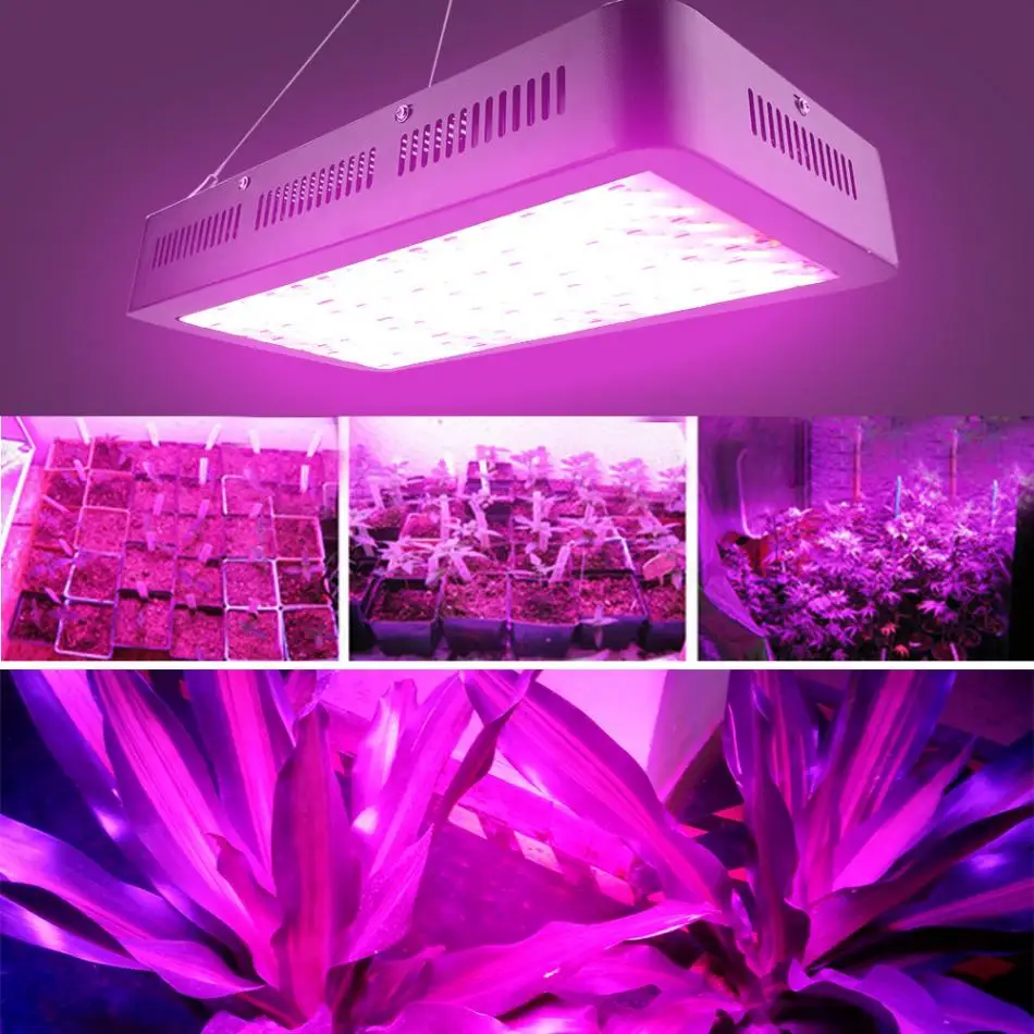 1200 Вт двойные чипы светодиодный свет для выращивания 120 светодиодный свет полного спектра роста растений подвесной светильник для