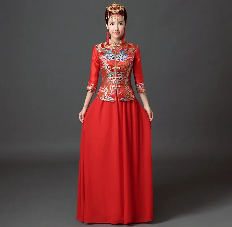 

Shanghai Story traditional chinese wedding dress Qipao National Costume Women Dress Chinese Style Dress Cheongsam Qipao
