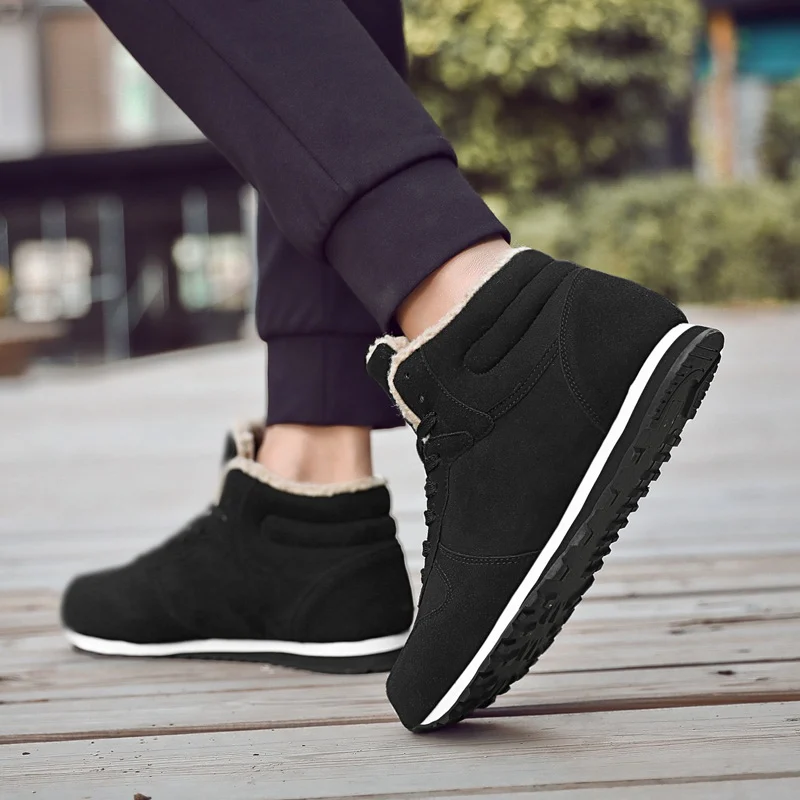 

Men warm snow boots sneakers winter casual flats men autumn fashion shoes male ankle boot plus size 37-47 botas hombre
