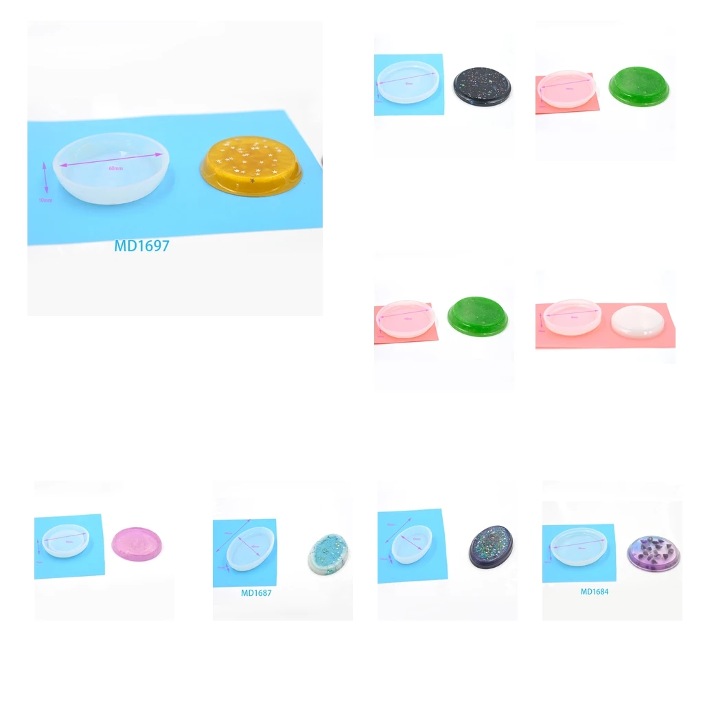 Silicone Base Mold DIY soft clay platform pedestal resin ornament craft mold Handmade jewelry making Mould DIY Epoxy Mold Tools