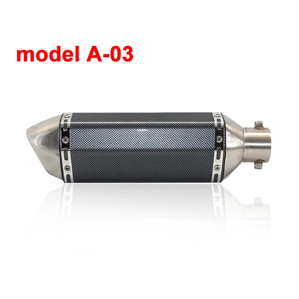 Alconstar-мотоцикл Akrapovic Yoshimura глушитель выхлопной трубы Escape Moto Racing NINJA GSXR600 Z750 TMAX530 MT07 MT09 CBR250 - Цвет: model A-03