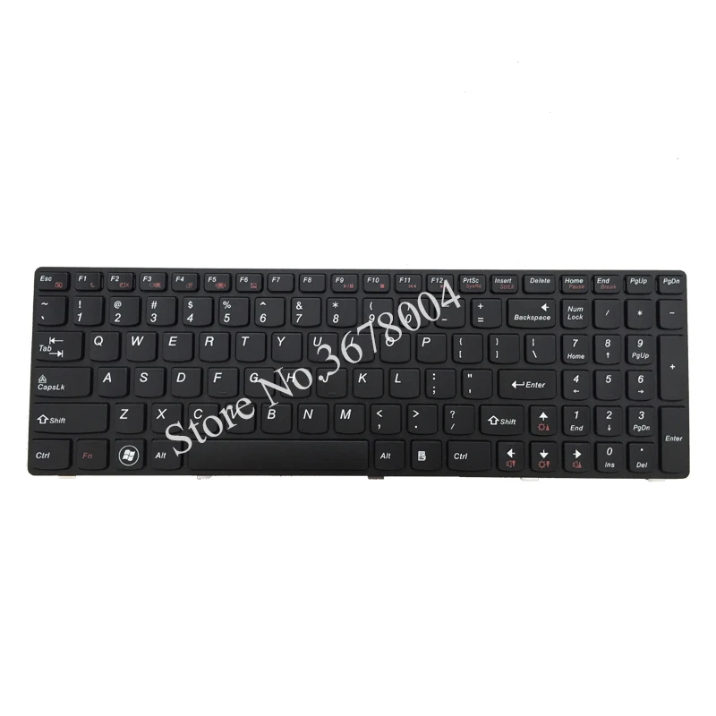 Новая клавиатура US для Lenovo G580 Z580 Z580A G585 Z585 черная рамка ноутбука 25206659 MP 10A33US 686CW|laptop