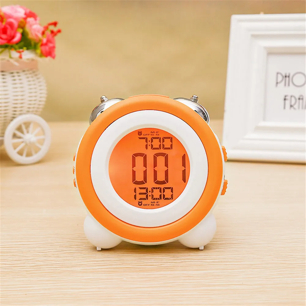 Buy New Portable Cute Mini Round Battery Alarm Clock Desktop Table Bedside