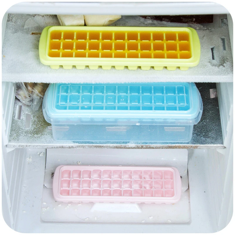 33 полости Ice Cube лоток с крышкой форма для льда квадратной формы Ice производитель кубиков коробка для хранения и лопатой инструмент для кухни