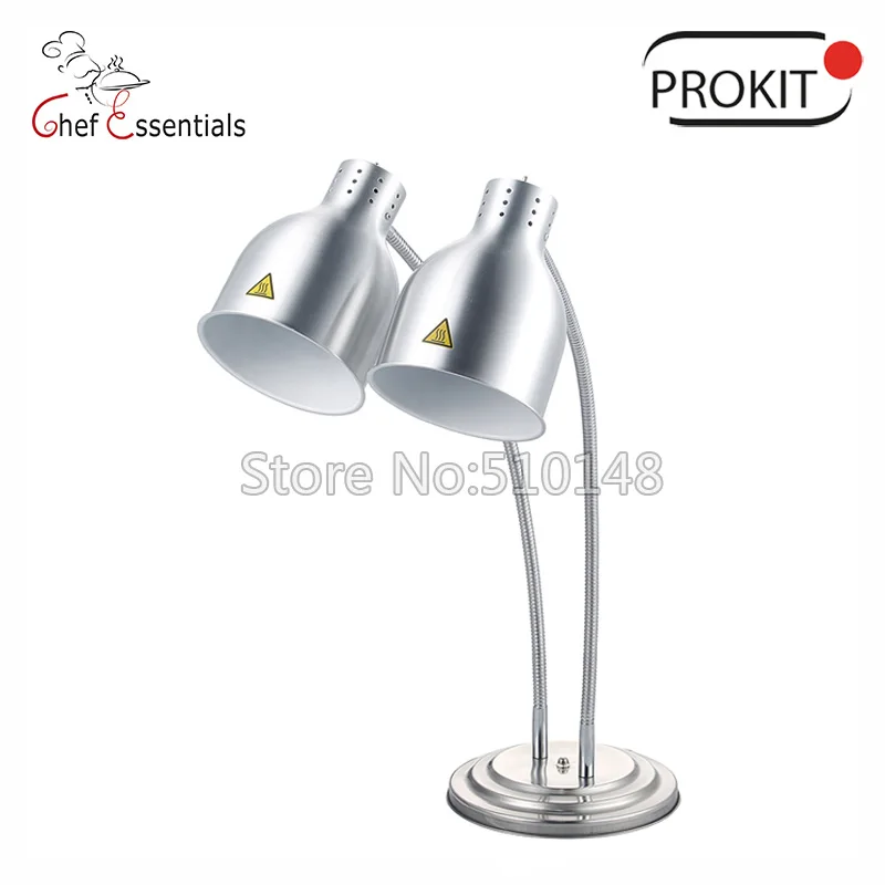 DW 2 Electric 2 bulbs keep warming lamp Heating food light double heat hotel buffet lamplamp