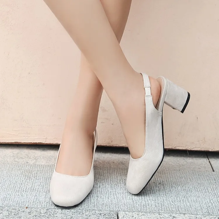 

Big Size 9 10 11 12 13 14 15 16 17 18 19 high heels sandals women shoes woman summer ladies Square head and rear strap sandals