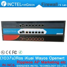 Intel PCI E 1000M 6 82583v Dual Core 1037U Routing Software Flow Control RIPPLEOS Openwrt Firewall
