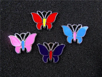 

AE807 Mix Color 20Pcs Alloy Metal Enamel Butterly Charms Pendant 25x19mm