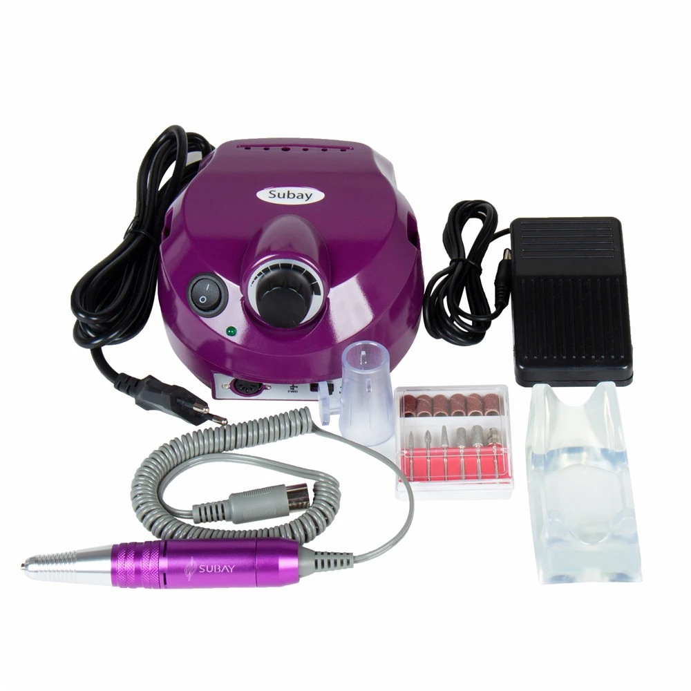 Günstig 4 farben Pro Subay Elektrische nail art Bohrer Datei Maniküre Kit 220V EU 110 V UNS Stecker Nagel werkzeuge für Nagel Maniküre Bohrer 30000RPM